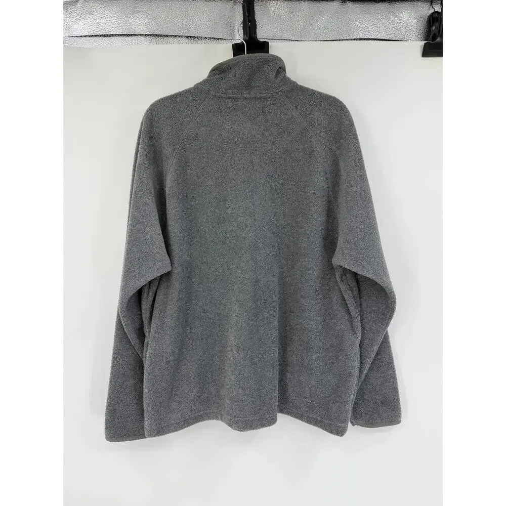 Y2K Old Navy Mens Fleece 1/4 Zip Pullover Sweatshirt Size 2X Gray Outdoor - Picture 2 of 9